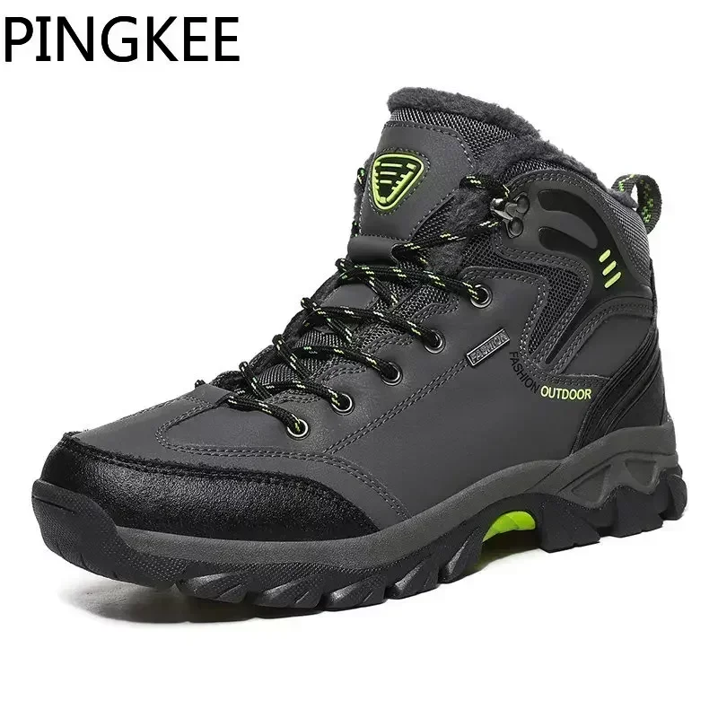 Top Trends: PINGKEE Hiking Shoes For Men Winter Waterproof Outdoor Sports Mountain Climbing Hunting Backpacking Trekking Sneakers Mens Shoes Shoppable Styles