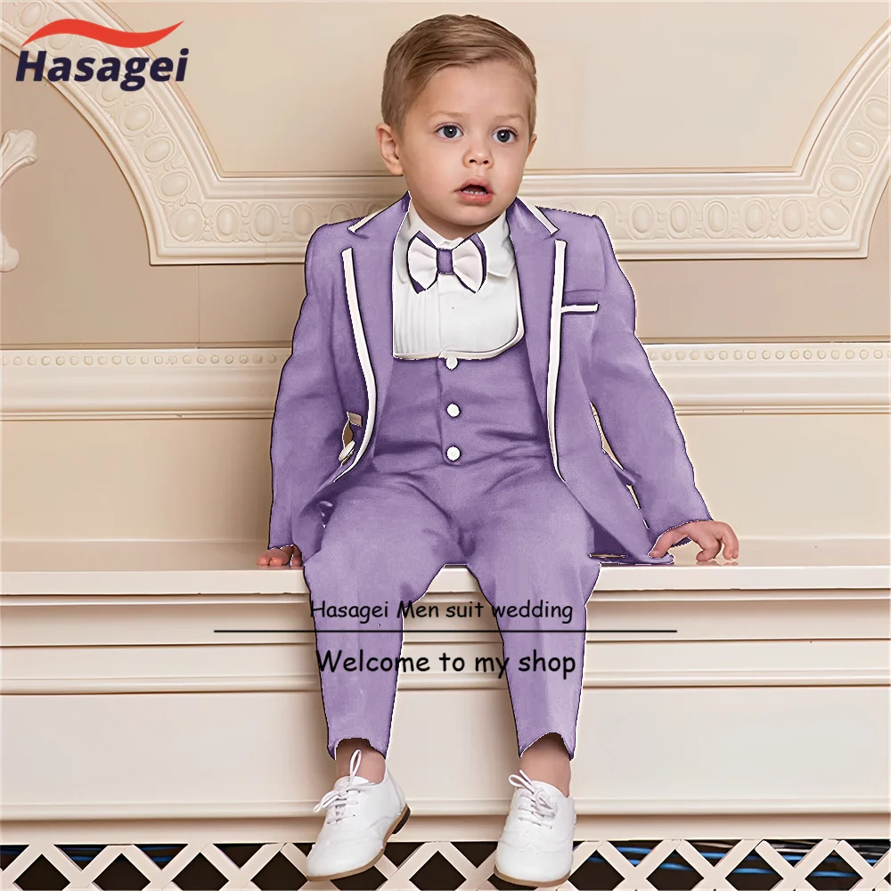 Top Trends: Lavender Color Boys Suit 3 Piece Formal Wedding Tuxedo Party Kids Clothes 2-16 Years Old Shoppable Styles