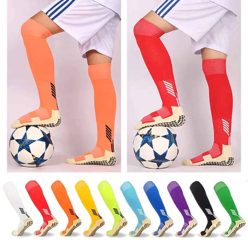 Top Trends: New Long Tube Anti-slip Football Socks Towel Bottom Soccer Socks Men Women Kids Outdoor Sport Knee High Non-Slip Socks 11 Colors Shoppable Styles