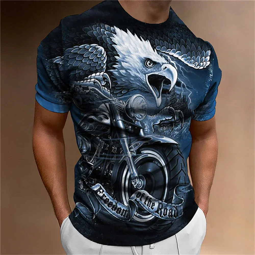 Top Trends: New Vintage T Shirt For Men Eagle Print 3d T-shirts Summer O Neck Short Sleeve Street Tops Oversized Tees Shirt Mens Clothes Shoppable Styles - Image 5