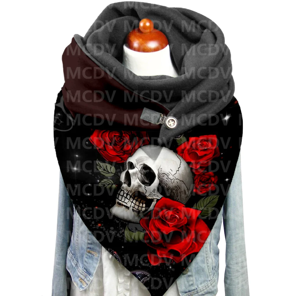 Top Trends: Skull 3D Printed Casual Scarf And Shawl For Women Warm And Comfortable Scarf Shoppable Styles