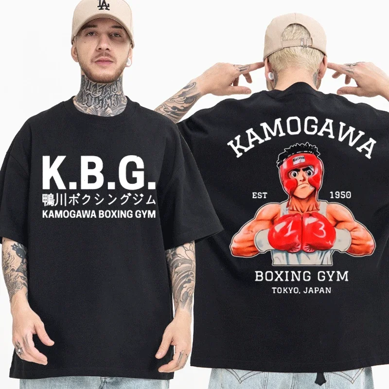 Top Trends: Anime Hajime No Ippo Kamogawa Boxing Gym T Shirt Men Women Makunouchi Takamura KGB Graphic T-Shirts Clothing Harajuku Streetwear Shoppable Styles