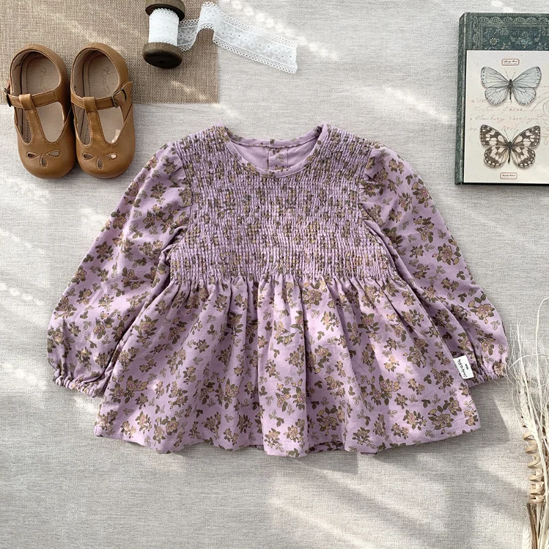 Top Trends: Ins Louses & Shirts Cotton Smocking Hand Embroidery New Toddler Girl Baby Kids Clothes Girls Casual Soft Girl Dress Princess Shoppable Styles