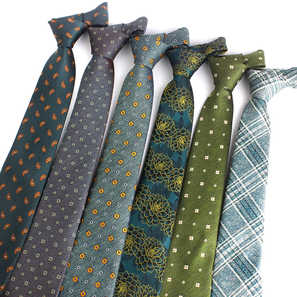 Top Trends: New Green Pattern Ties Casual Skinny Necktie For Party Boys Girls Neck Tie Wedding Necktie For Groom Neck Wear For Men Gravata Shoppable Styles