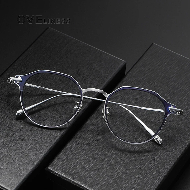 Top Trends: Pure Titanium Glasses Frame Men Women Ultralight Vintage Round Prescription Eyeglasses Frames Retro Optical Eyewear Spectacles Shoppable Styles