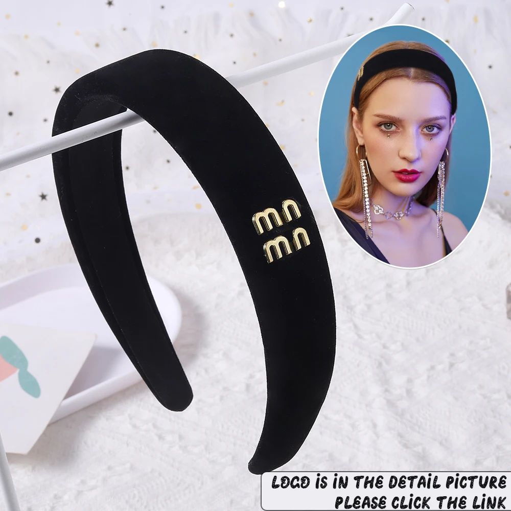 Top Trends: 2024 Luxury Black Hairbands Headwear Girls Korean Sponge Letter Hoop Headbands Hair Accessories For Women Headband Headdress Shoppable Styles