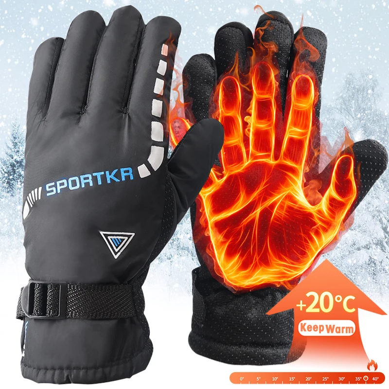 Top Trends: Men Waterproof Winter Cycling Gloves Windproof Outdoor Sport Ski Gloves Bike Bicycle Scooter Riding Motorcycle Keep Warm Gloves Shoppable Styles