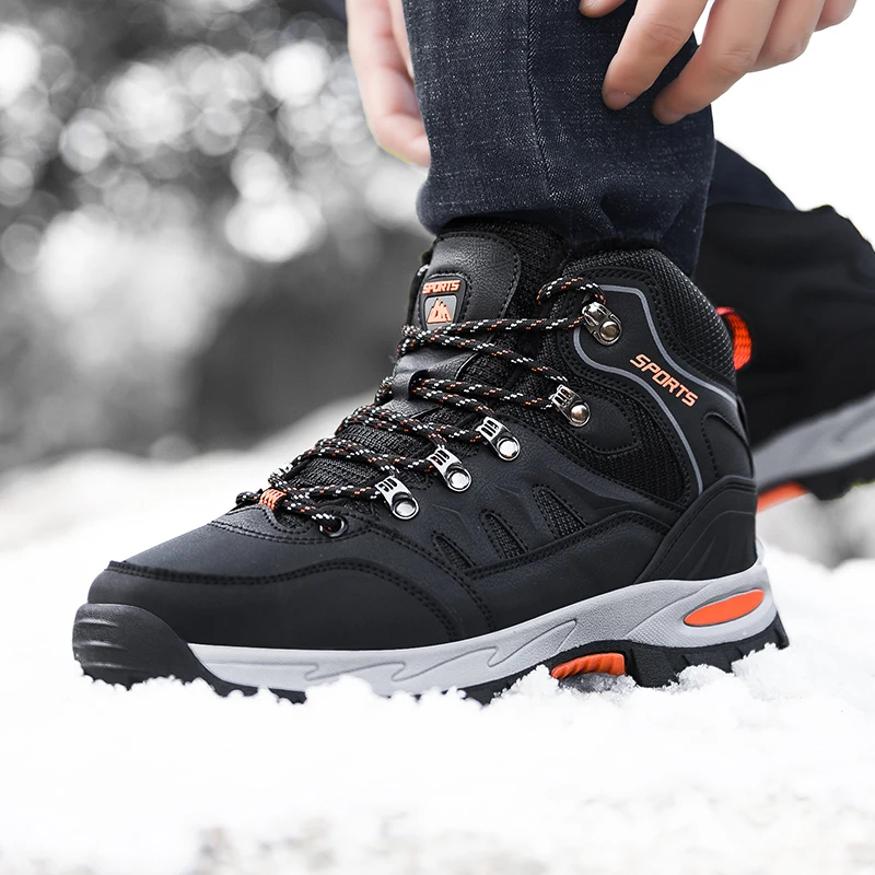 Top Trends: Keep Warm Winter Hiking Shoes With Fur Waterproof Outdoor Hiking Boots Man Sneakers Trekking Shoes Unisex Plus Size 36-47 Shoppable Styles