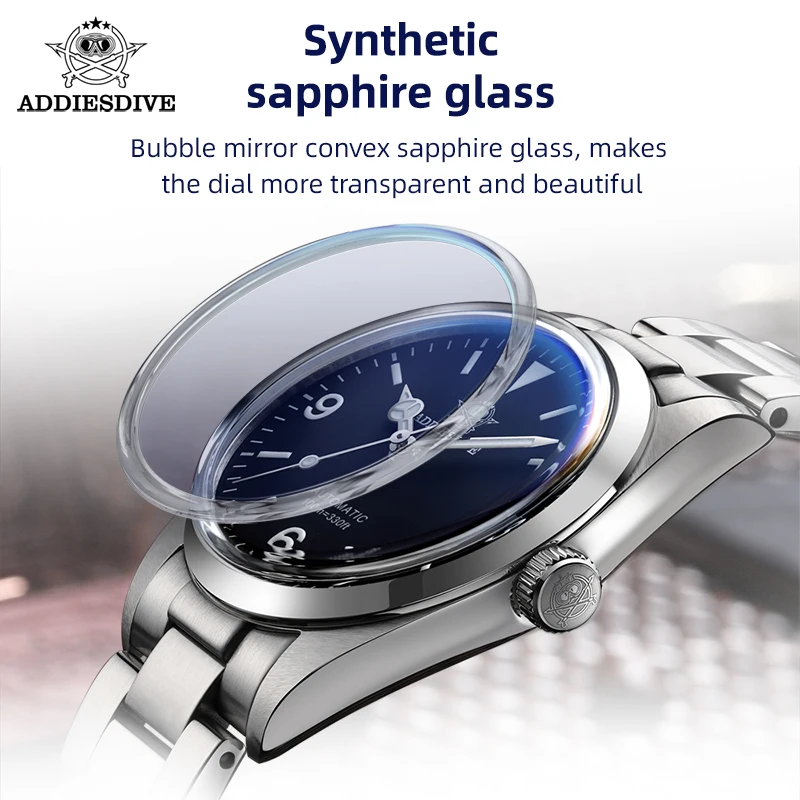 Top Trends: ADDIESDIVE AD2023 36mm Automatic Watch PT5000 Sapphire Crystal Mechanical Business Watches 10Bar Waterproof Luminous Male Clock Shoppable Styles - Image 6