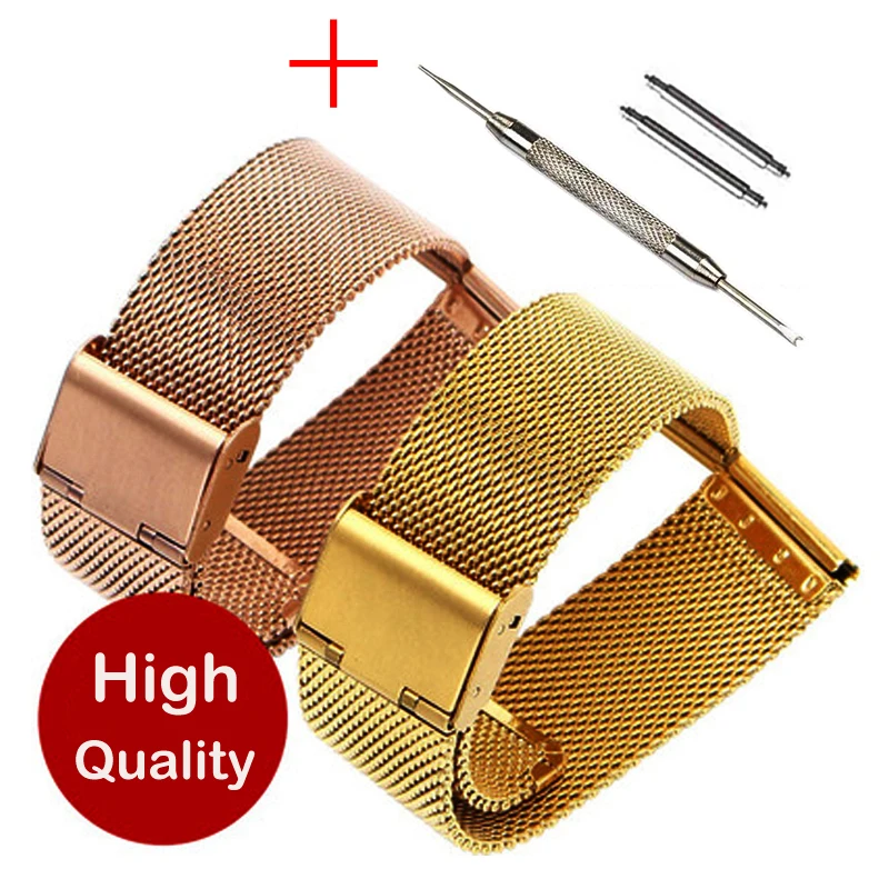 Top Trends: Watch Strap 8mm 10mm 12mm 14mm 16mm 18mm 20mm 22mm 24mm Rose Gold Black Blue Stainless Steel Band Mesh Milanese Loop Leather Shoppable Styles