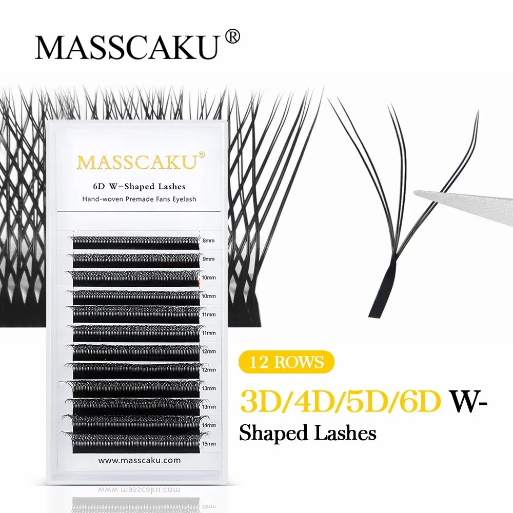 Top Trends: MASSCAKU W Shape Eyelash Extensions 3D 4D 5D 6D Premade Volume Fan Natural Soft Light Cosplay Makeup Lashes Shoppable Styles