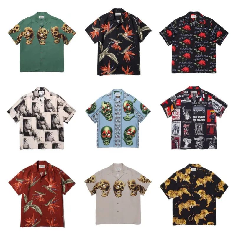 Top Trends: 23 WACKO MARIA Shirt Photo Print Vintage Men&#039;s And Women&#039;s Loose Hawaiian WACKO MARIA Short Sleeve Shirt T-Shirts Shoppable Styles