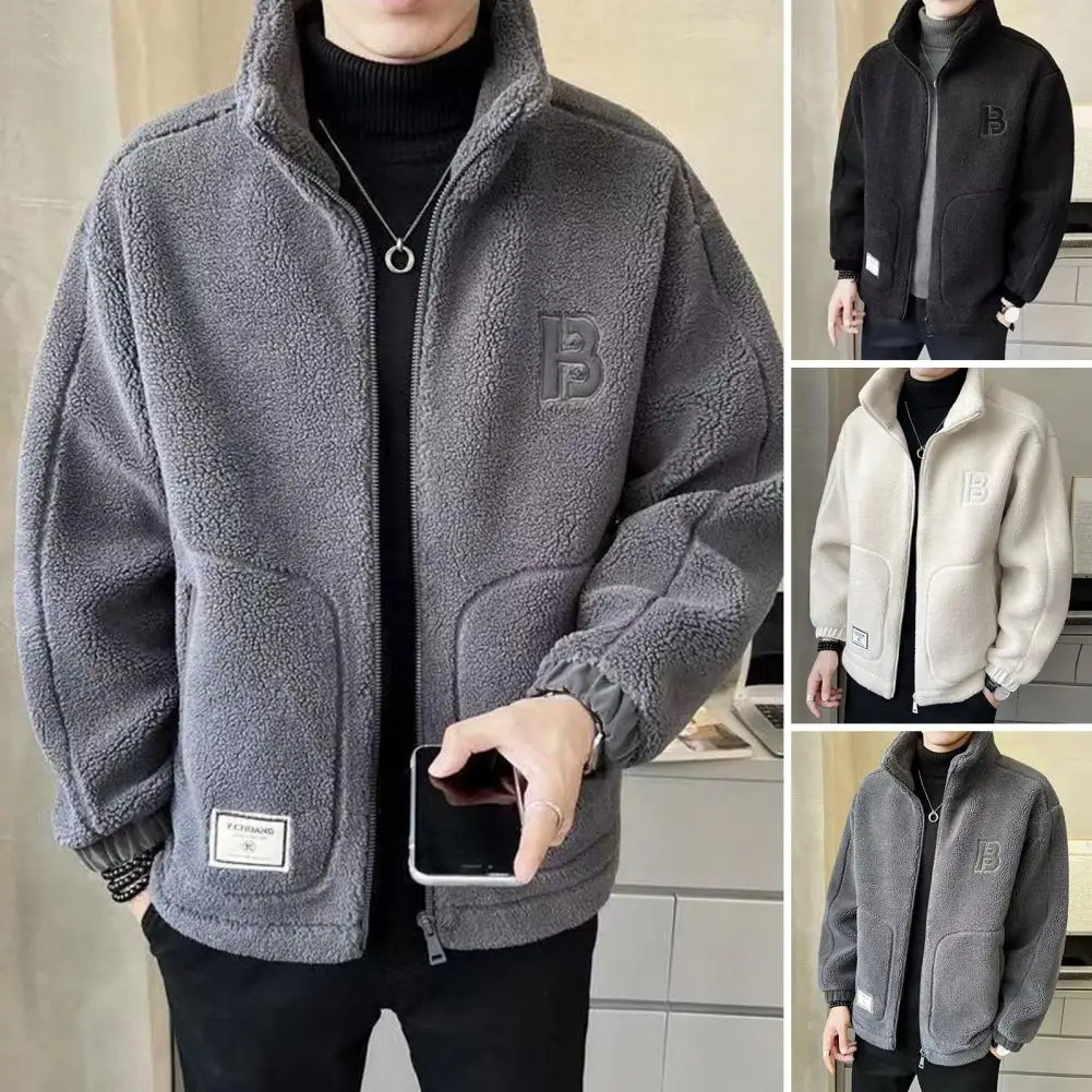 Top Trends: Spring Autumn New Trendy Temperament Fashion Casual Coat Man Solid Color Loose Warm Male Jacket Top All Match Streetwear Clothes Shoppable Styles