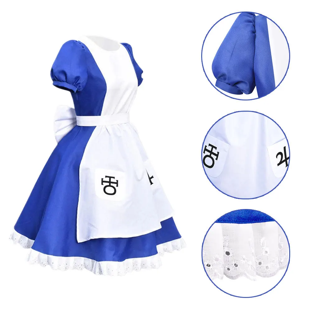 Top Trends: Game Alice Madness Returns Cosplay Costume Halloween Maid Dresses Apron Dress For Women Anime Girls Carnival Dress Up Party Shoppable Styles - Image 2