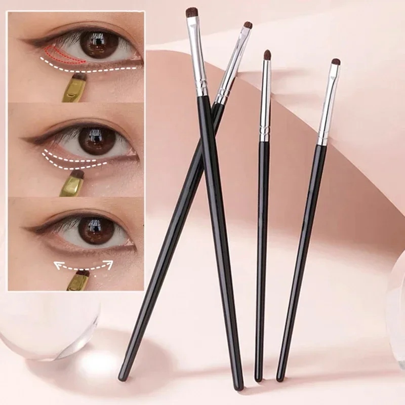 Top Trends: 1 / 4Pcs Flat Eyes Makeup Brushes Professional Angled Eyebrow Eyeliner Contour Brush Concealer Eyeshadow Make Up Cosmetics Tools Shoppable Styles