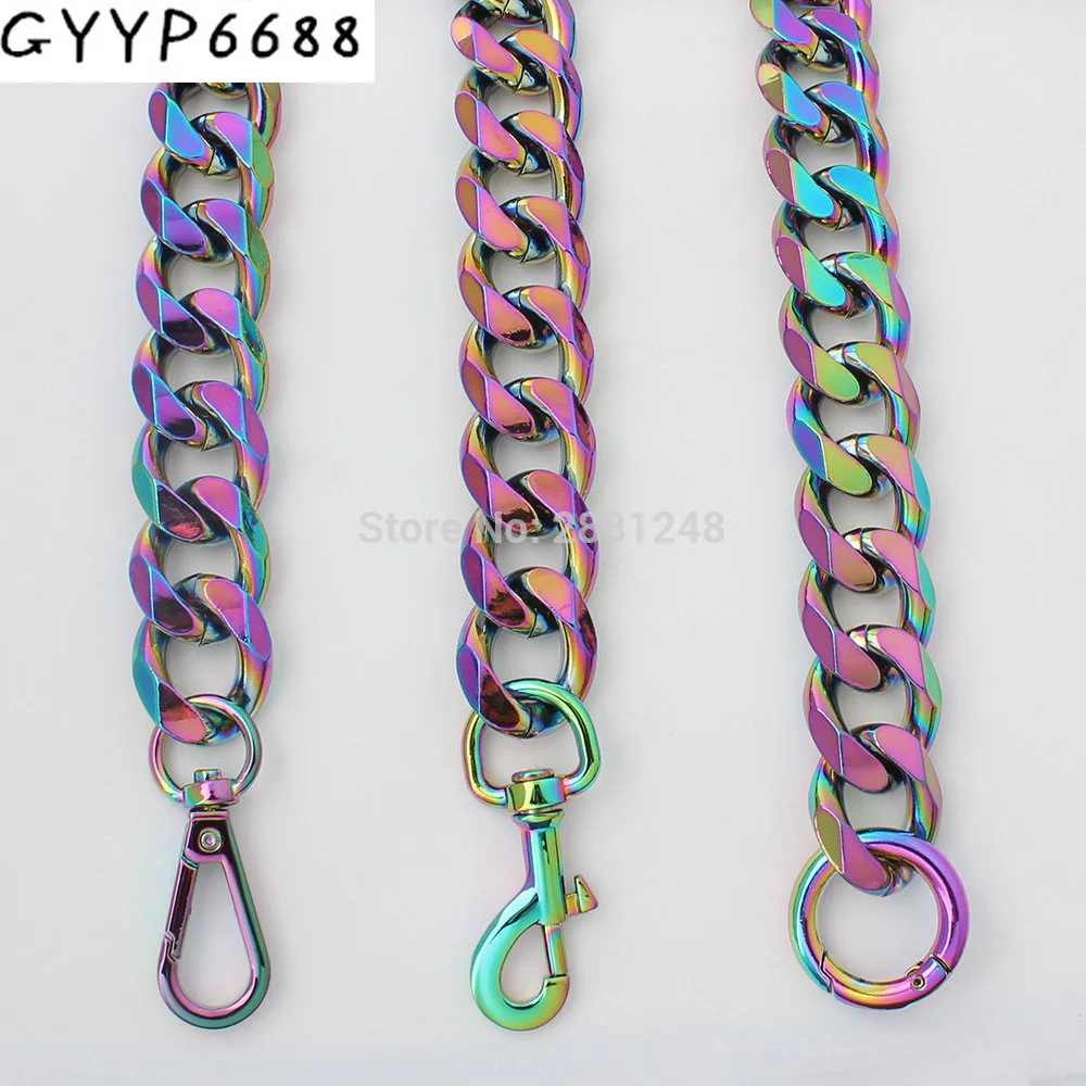 Top Trends: Rainbow 22mm Thick Aluminum Chain Light Weight Bags Strap Bag Parts DIY Handles Easy Matching Accessory Handbag Straps Bag Shoppable Styles