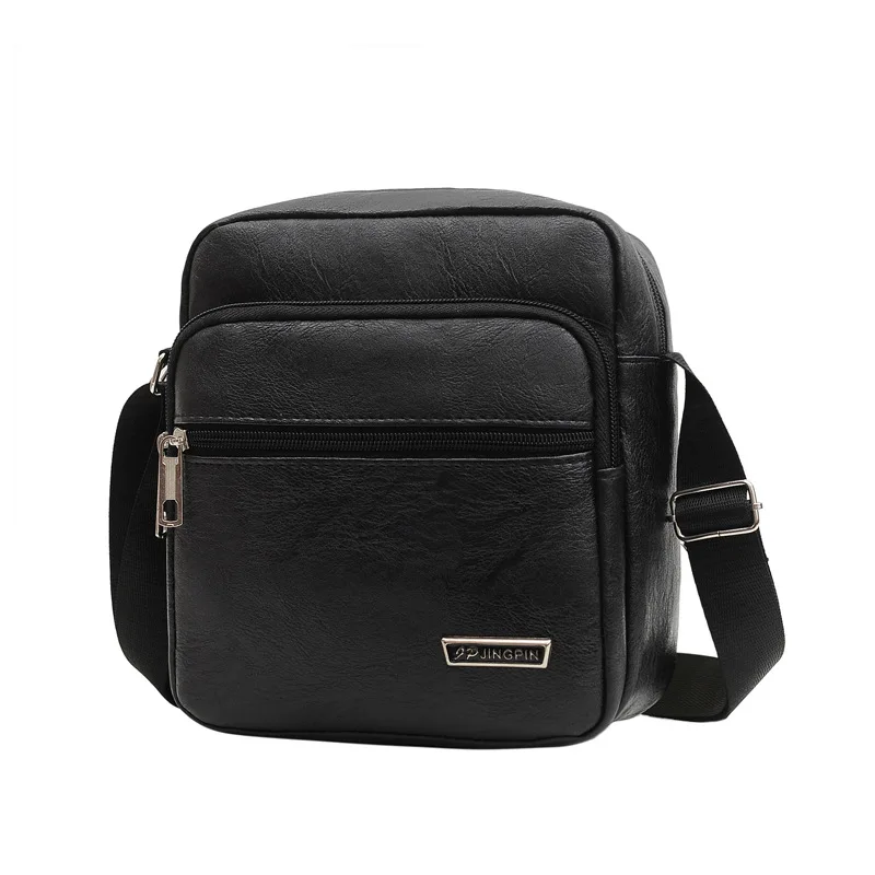 Top Trends: Fashion PU Leather Men's Shoulder Bag Large Capacity Male Crossbody Bag Business Messenger Bag Casual Sling Bag Shoppable Styles - Image 6