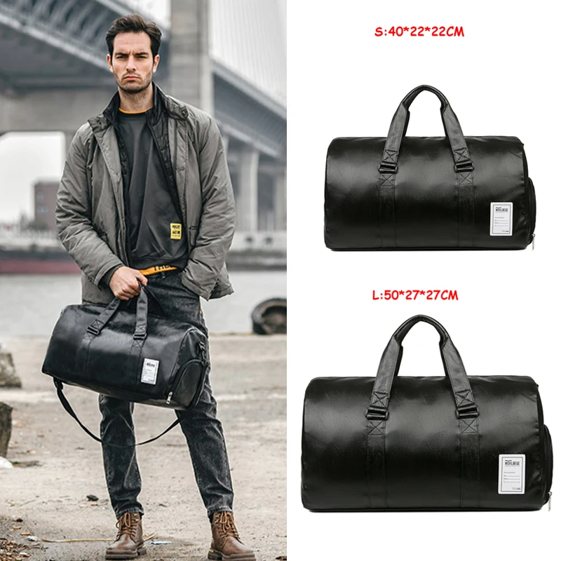 Top Trends: Men'S Handbag Bag PU Leather Tote Travel Luggage Shoes Pocket Vintage Male Business Shoulder Boston Crossbody Side Bag Husband Shoppable Styles