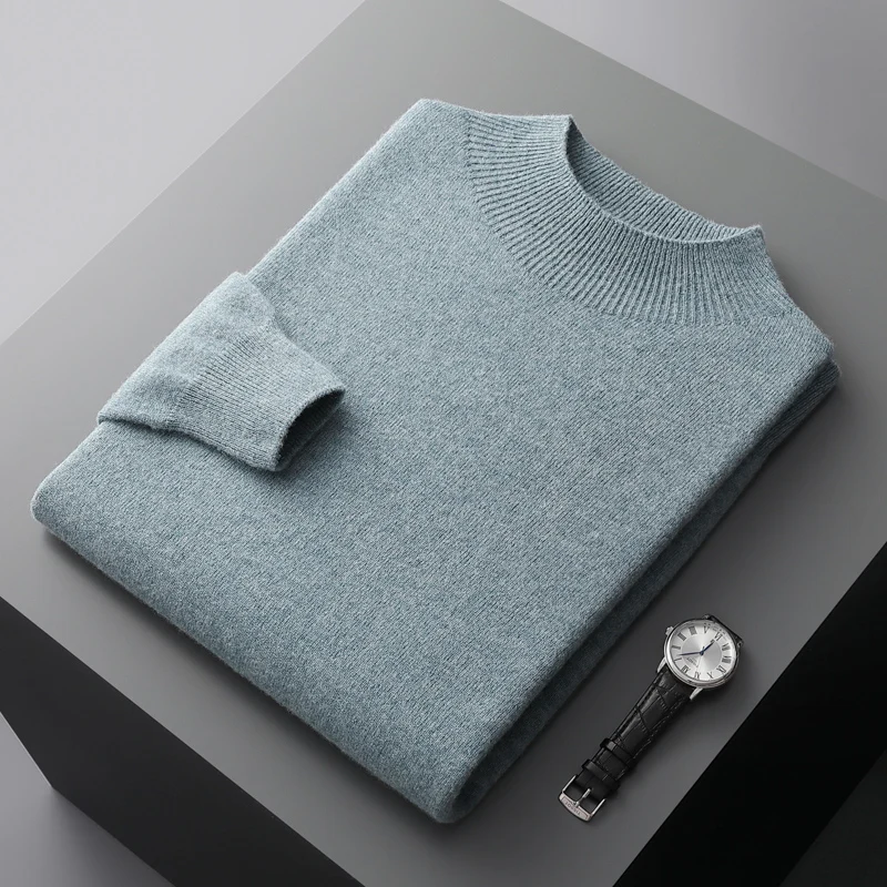 Top Trends: Autumn / Winter New Men' Cashmere Sweater First-Line Ready-To-Wear Pullover Half Turtleneck Casual Sweater Pure Wool Knit Shirt Shoppable Styles