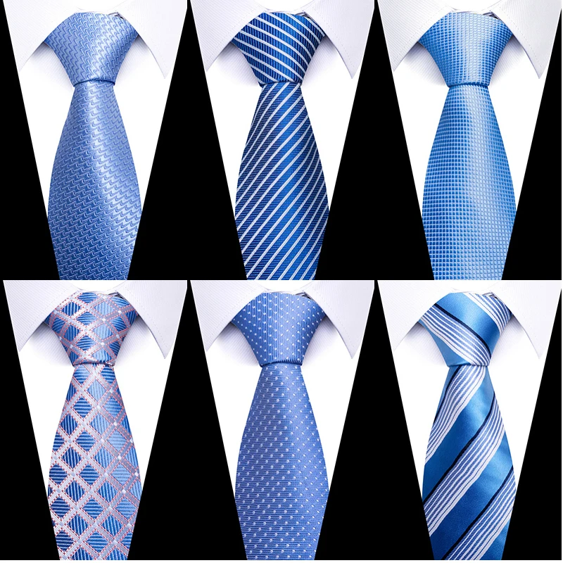 Top Trends: High Quality Nice Handmade Silk Neck Tie Men Solid Sky Blue Clothing Accessories Male Gravatas Fit Wedding Formal Workplace Shoppable Styles