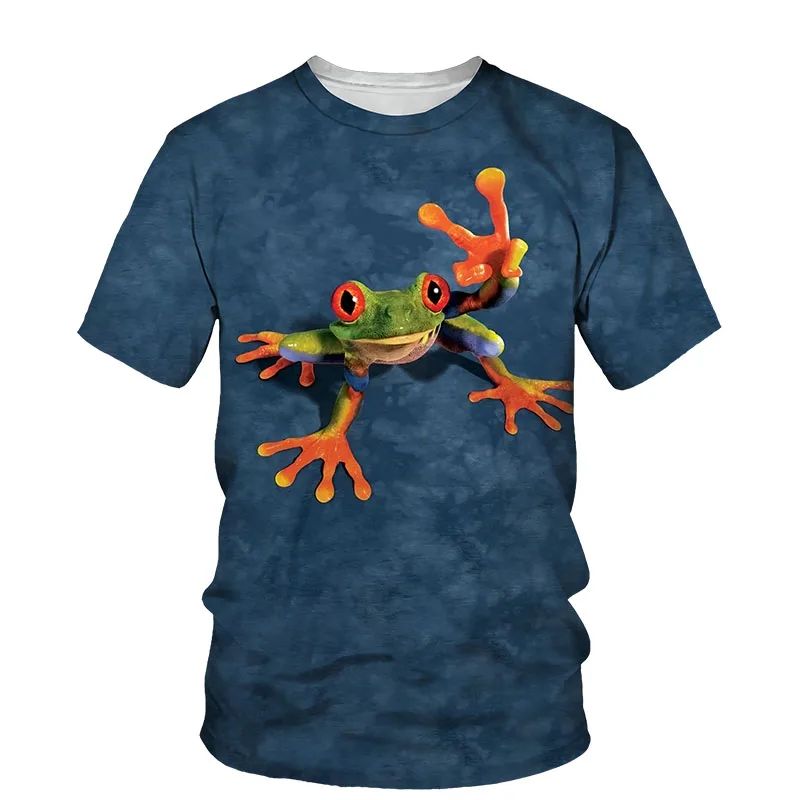 Top Trends: Summer New 3D Funny Tree Frog Graphic T Shirts For Men Fashion Casual Animal Print T Shirt Personality Interesting Trend T-shirt Shoppable Styles