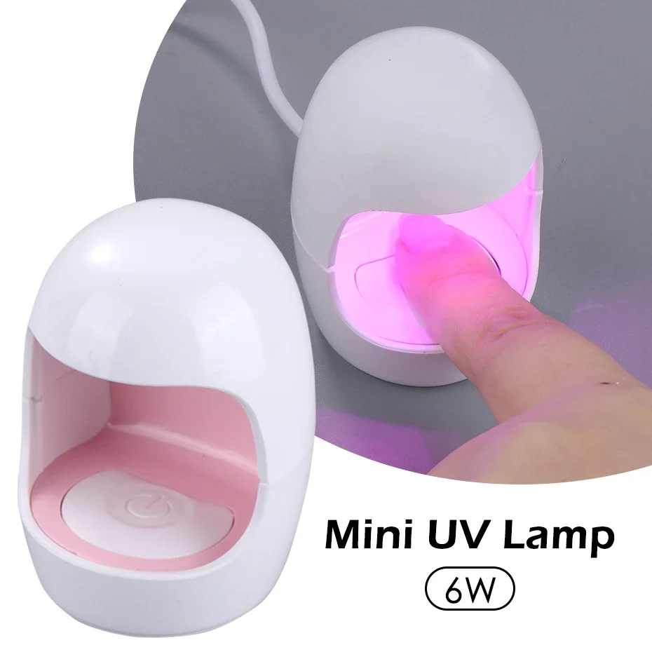 Top Trends: Mini Single Finger Nail Dryer UV LED Lamp 6W Egg Phototherapy Machine Portable DIY Gel Polish Curing Tool USB Home Manicure Lamp Shoppable Styles