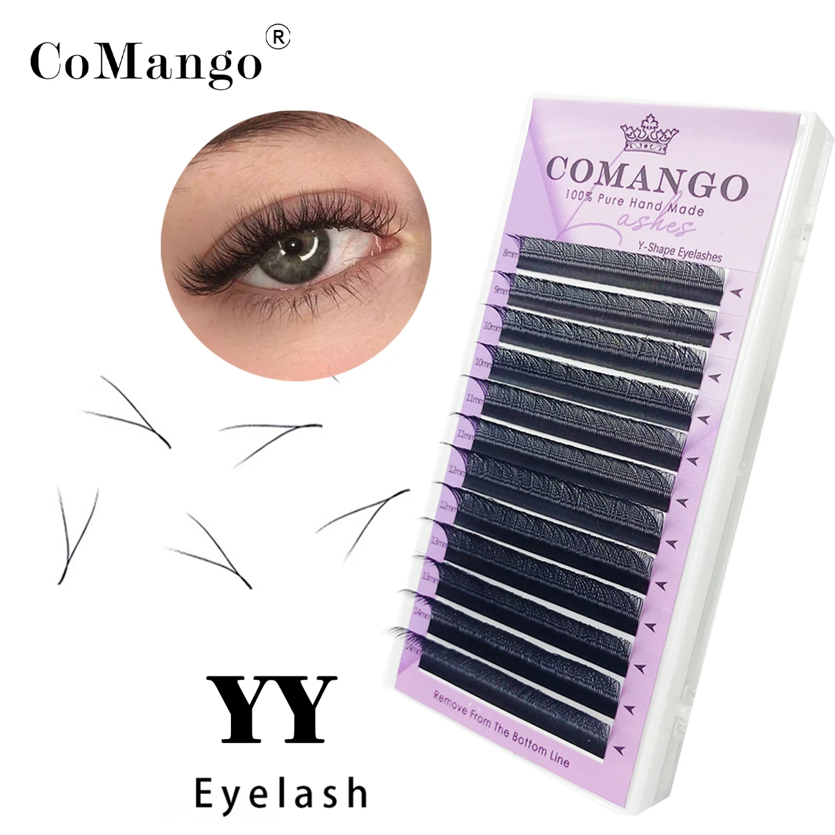 Top Trends: CoMango YY Shape Eyelashes Extensions Rapid Blooming Lashes C / D Curl Hand-woven Wimpers Individual Eyelashes Soft Shoppable Styles