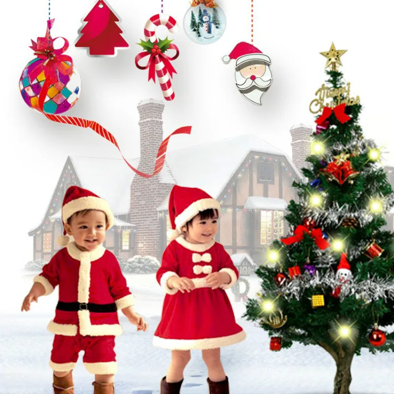 Top Trends: 70cm-160cm Children's Christmas Costumes Children's Santa Claus Boys And Girls Christmas Suits Shoppable Styles