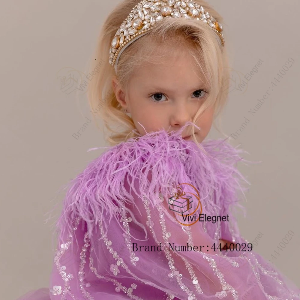 Top Trends: Charming Purple Flower Girl Dresses With Cape Tutu Dance Birthday Wedding Party Gowns With Sequined Scoop فساتين بنات صغار Shoppable Styles - Image 3