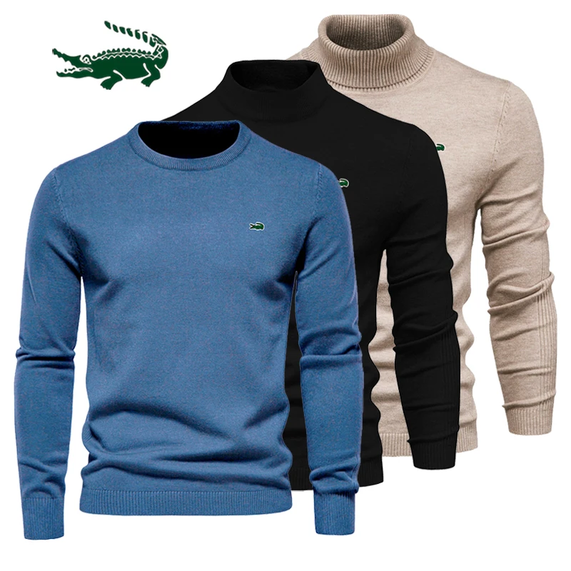 Top Trends: New Winter Turtleneck Thick Mens Sweaters Casual Turtle Neck Solid Color Quality Warm Slim Turtleneck Sweaters Pullover Men Shoppable Styles