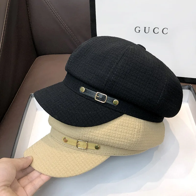 Top Trends: 2023 Fashion Designer Winter Women Berets Female Retro Berets Caps For Women Hats Octagonal Painter Newsboy Cloud Cap Gorras Shoppable Styles - Image 4