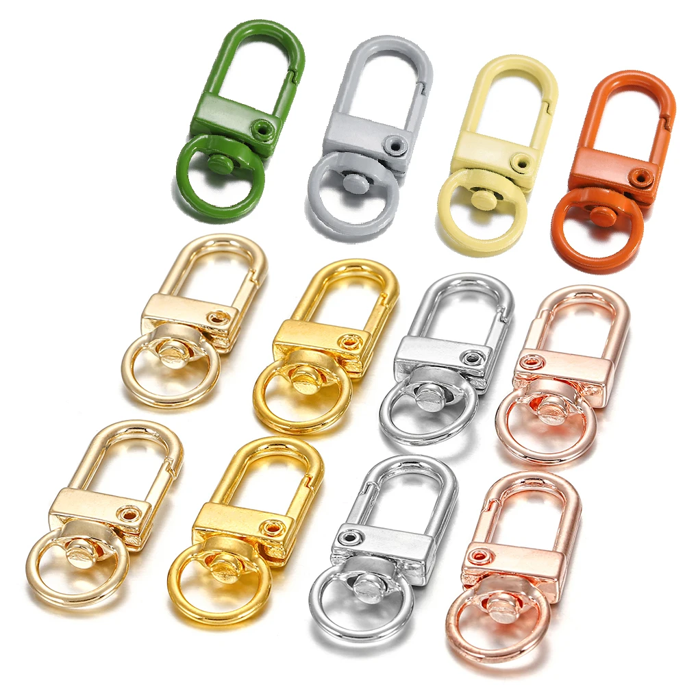 Top Trends: 10Pcs Alloy Snap Lobster Clasp Hooks Keychain Findings For DIY Key Chain Necklace Bracelet Accessories Supplies Wholesale Shoppable Styles