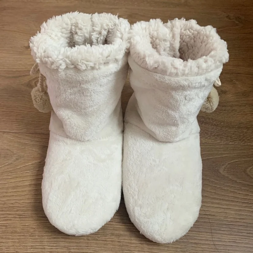 Top Trends: Womens Home Slipper Boots Winter Warm Fuzzy Indoor Fur Ball Contton Plush Non Slip Grip Fluffy Female Floor Shoes Flat Ladies Shoppable Styles