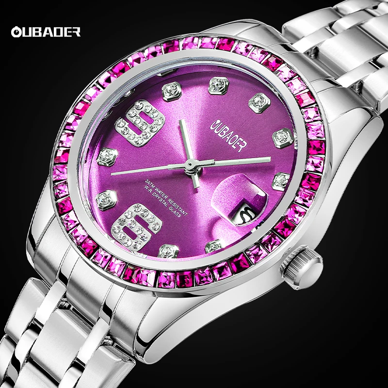 Top Trends: OUBAOER Quartz Watch Women 2023 New Fashion Luxury Stainless Steel Wristwatch Bracelet Simple Waterproof Luminous Ladies Watches Shoppable Styles