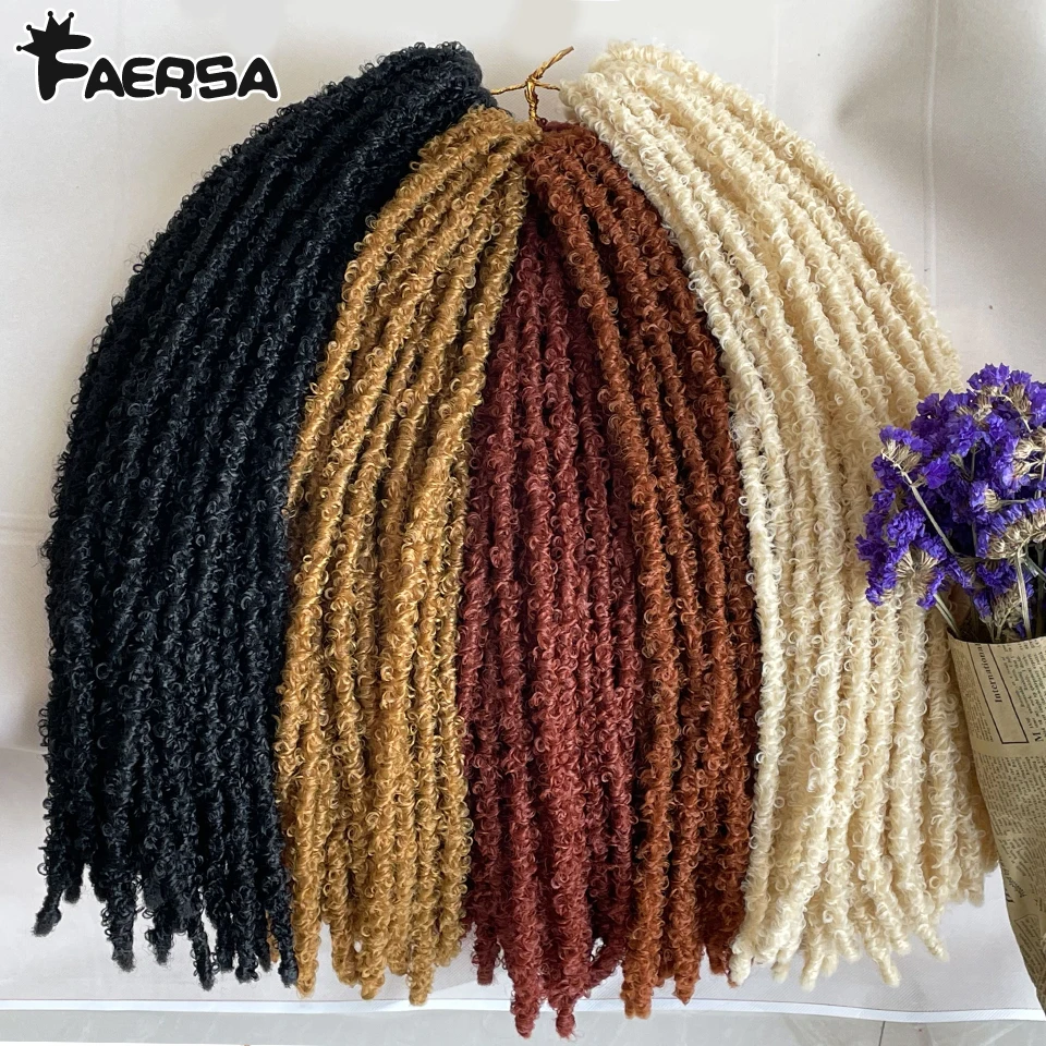 Top Trends: Butterfly Locs Crochet Hair Braids Synthetic Extension Soft Faux Locs Natural Ombre Pre-Twist Braid For Black Women 24" Faersa Shoppable Styles