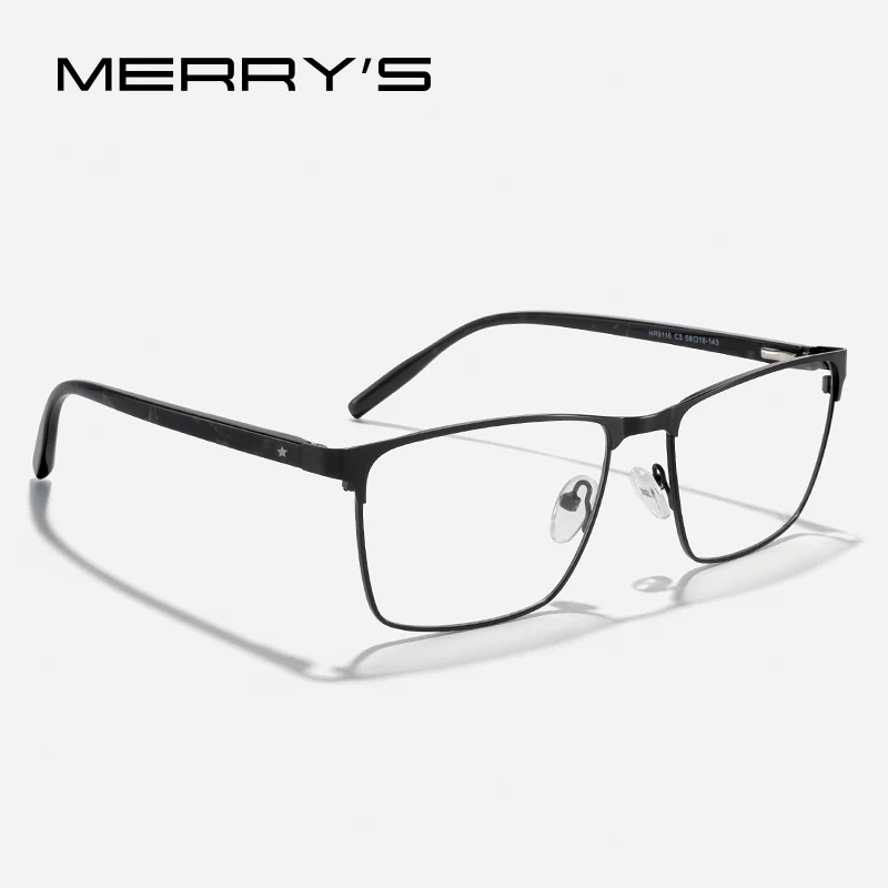 Top Trends: MERRYS DESIGN Men Square Titanium Alloy Glasses Frame Women Acetate Legs Eyeglasses Male Business Optical Glasses S2416 Shoppable Styles