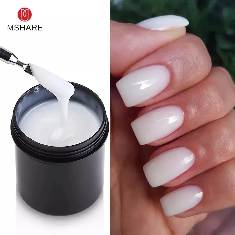 Top Trends: MSHARE Milky White Self Leveling Gel Camouflage Encapsulated For Nail Extension Running Thin 150ml Lopende Dunne Gel Shoppable Styles