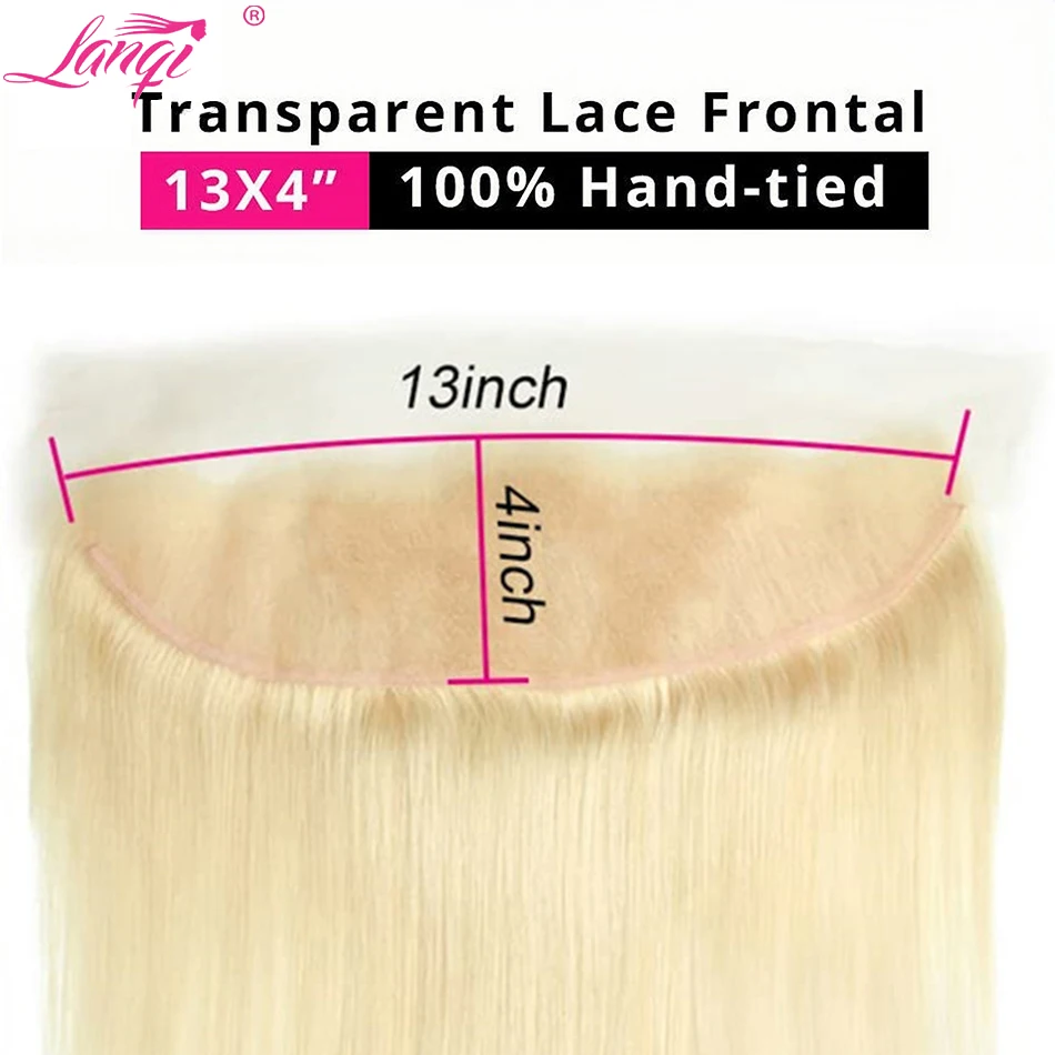 Top Trends: 613 Blonde Transparent Lace Frontal 13x4 Straight Frontal Only Brazilian Remy Colored Human Hair Lace Closure Free Part Frontal Shoppable Styles