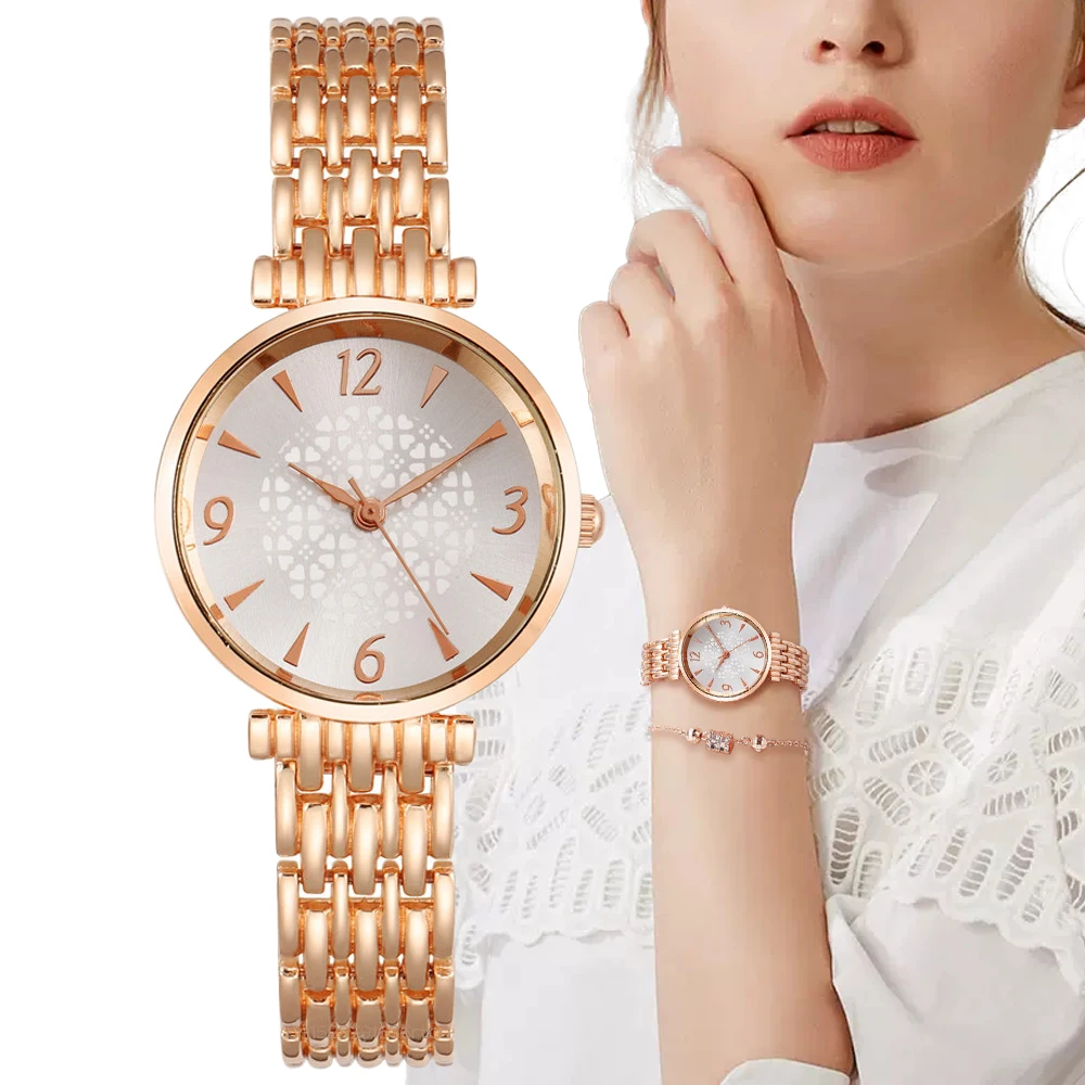 Top Trends: Fashion Women Brand Watches Luxury Rose Gold Simplicity Digital Design Ladies Quartz Watch Stainless Steel Strap Female Clock Shoppable Styles