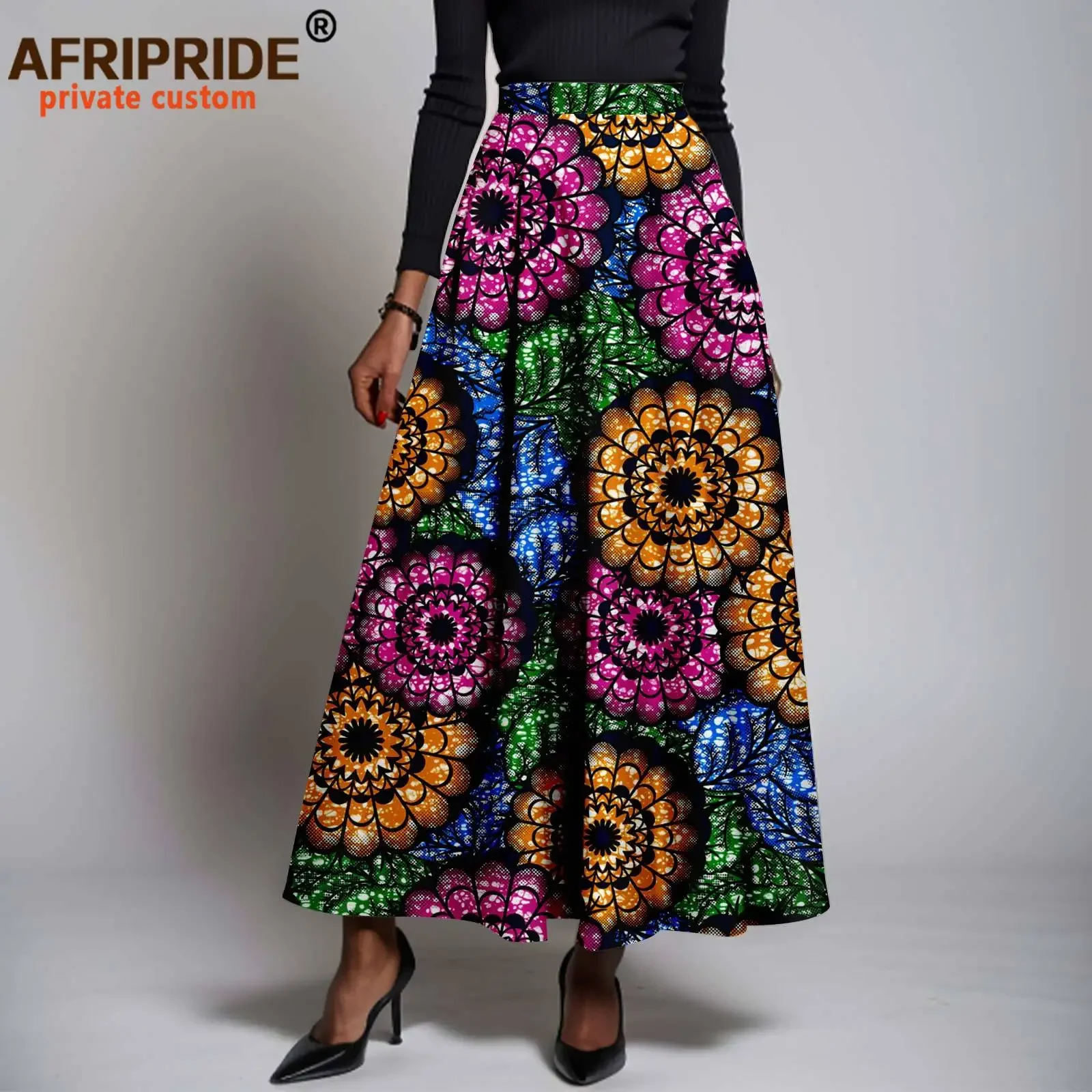 Top Trends: Women`s Skirts African Clothes High Waist Midi Skirt Ankara Attire Plaid Skirt Print Outfits Pure Cotton Wear A2327001 Shoppable Styles