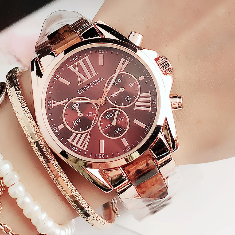 Top Trends: Luxury Top Brand Quartz Watch Ladies Fashion Pink Wrist Watch Women 2022 Watches Relogio Feminino Montre Femme Clock Shoppable Styles