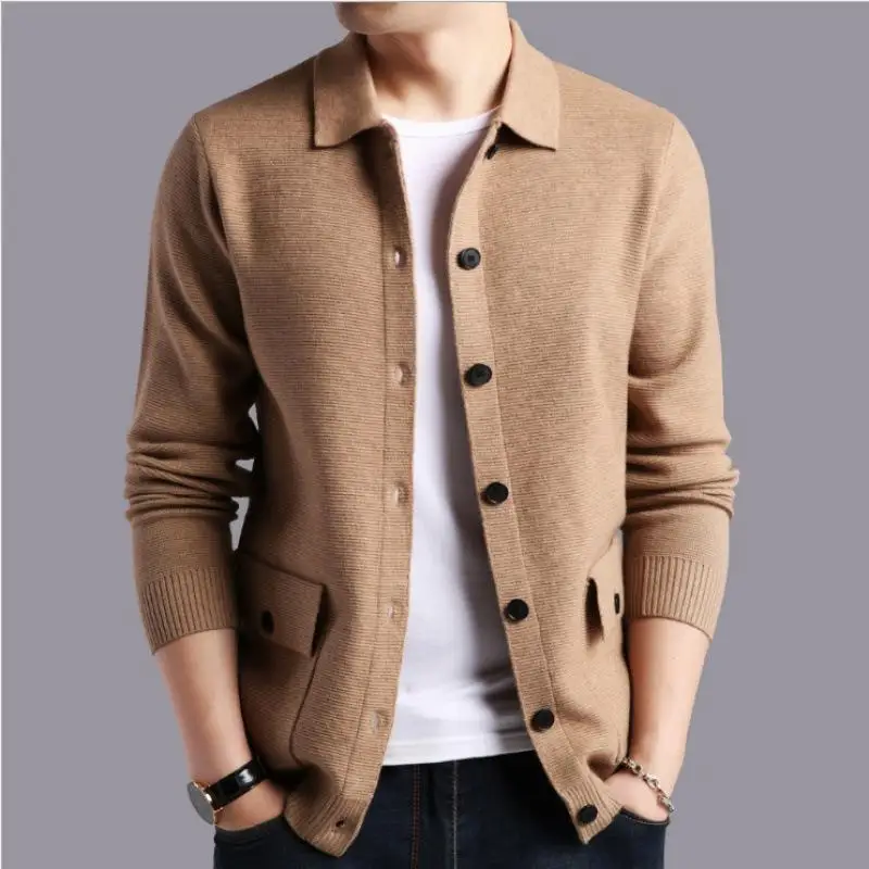 Top Trends: 2023 Brand Clothing Fashion Male High Quality Leisure Cardigan Knitting Sweater / Men&#039;s Slim Fit Knit Shirts / clothing Size S-3XL Shoppable Styles