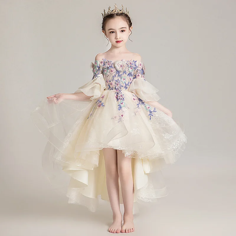 Top Trends: Kids Dress For Girls Costumes Wedding Birthday New Year Party Tail Evening Elegant Princess Summer Children’s Dress 4-12 Yrs Shoppable Styles