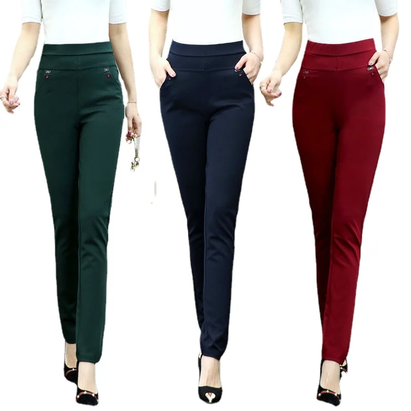 Top Trends: Women Pants 2023 Spring Fall Straight Pants Slim Casual Female Stretch Trousers Black Fashion Jeans Office Trousers Joggers Shoppable Styles