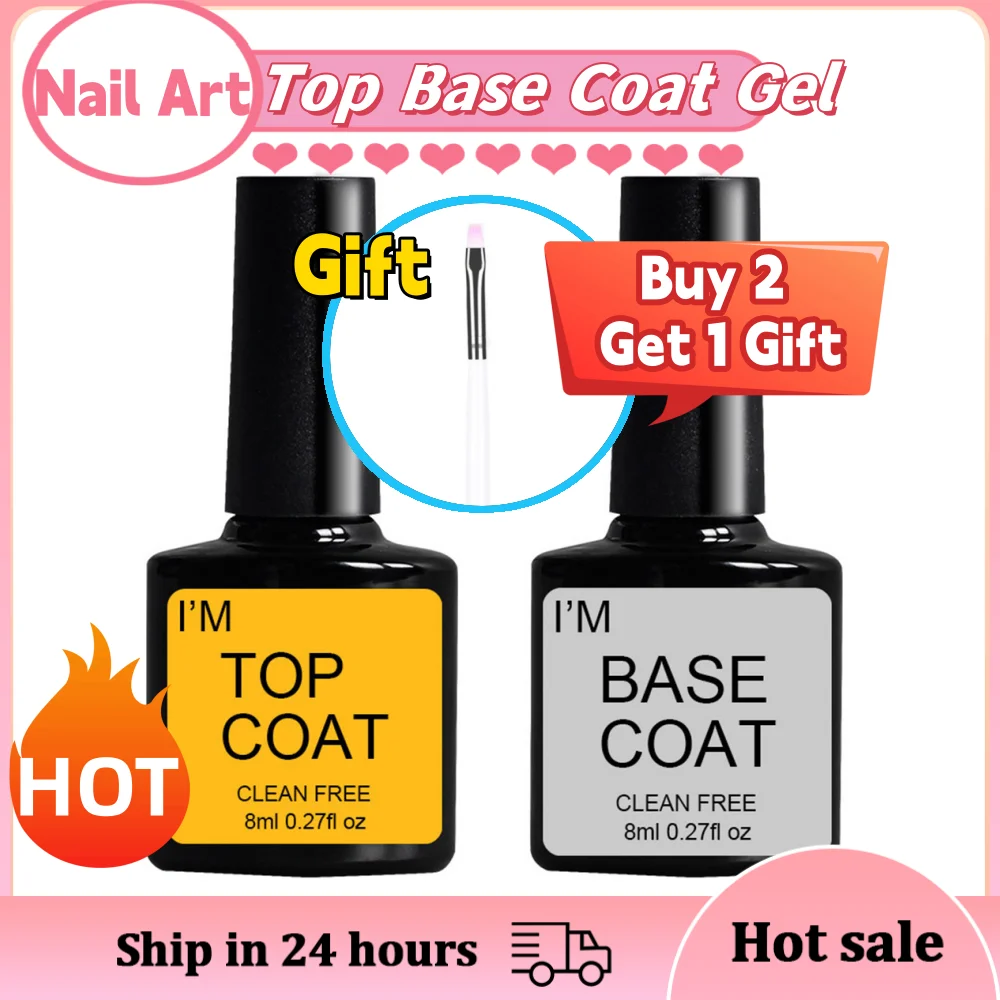 Top Trends: 1 / 2PCS Nail Art Top Base Coat Gel Polish Matte Frosting Rubber Seal UV Neon Design Nail Hybrid Tops Nail Accessories Nail Charm Shoppable Styles