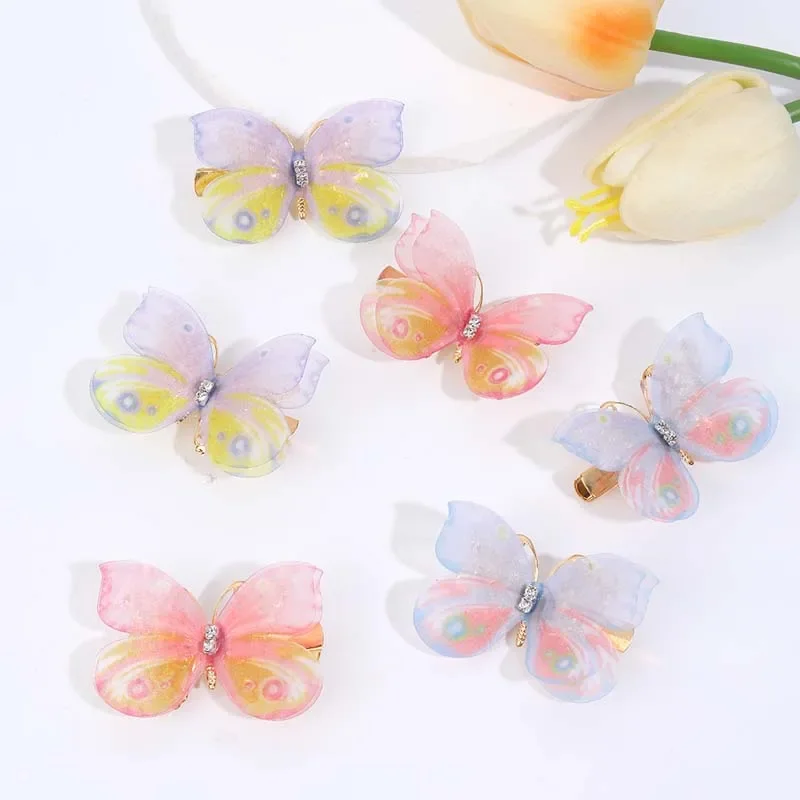 Top Trends: Oaoleer 6Pcs / set Sweet Girl Butterfly Hair Clip For Baby Fashion Kids Hairpin Barrettes Child Headwear Boutique Hair Accessories Shoppable Styles - Image 5