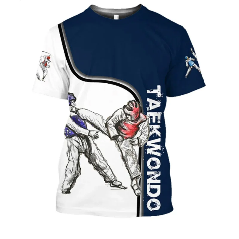 Top Trends: 3D Taekwondo Judo Printing T Shirt Children Fashion Sports Short Sleeves Men Summer Gym Clothing Harajuku Tee Shirts Cool Tops Shoppable Styles