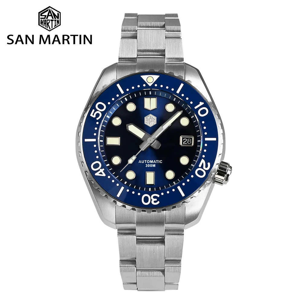 Top Trends: San Martin Diver MM300 NH35 Automatic Men Mechanical Watches Luxury Sapphire Ceramic Bezel 30Bar Waterproof Luminous Date SN0086 Shoppable Styles