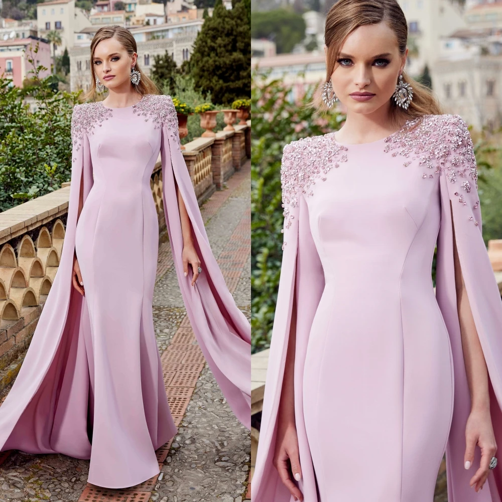 Top Trends: Elegant Evening Dresses Mermaid Satin Mother Bride Gown Beaded Sequined Saudi Arabia Wedding Party Prom Dress فستان المساء 2024 Shoppable Styles