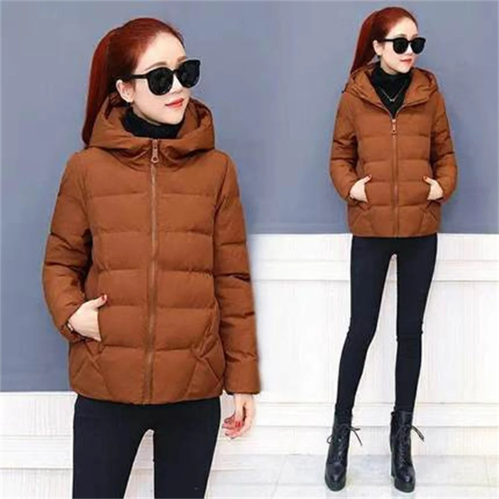 Top Trends: New Black Fashion Puffer Coats Winter Hooded Cotton Coat Loose Jackets Women Short Down Cotton Jacket Casual Female Outwear Shoppable Styles